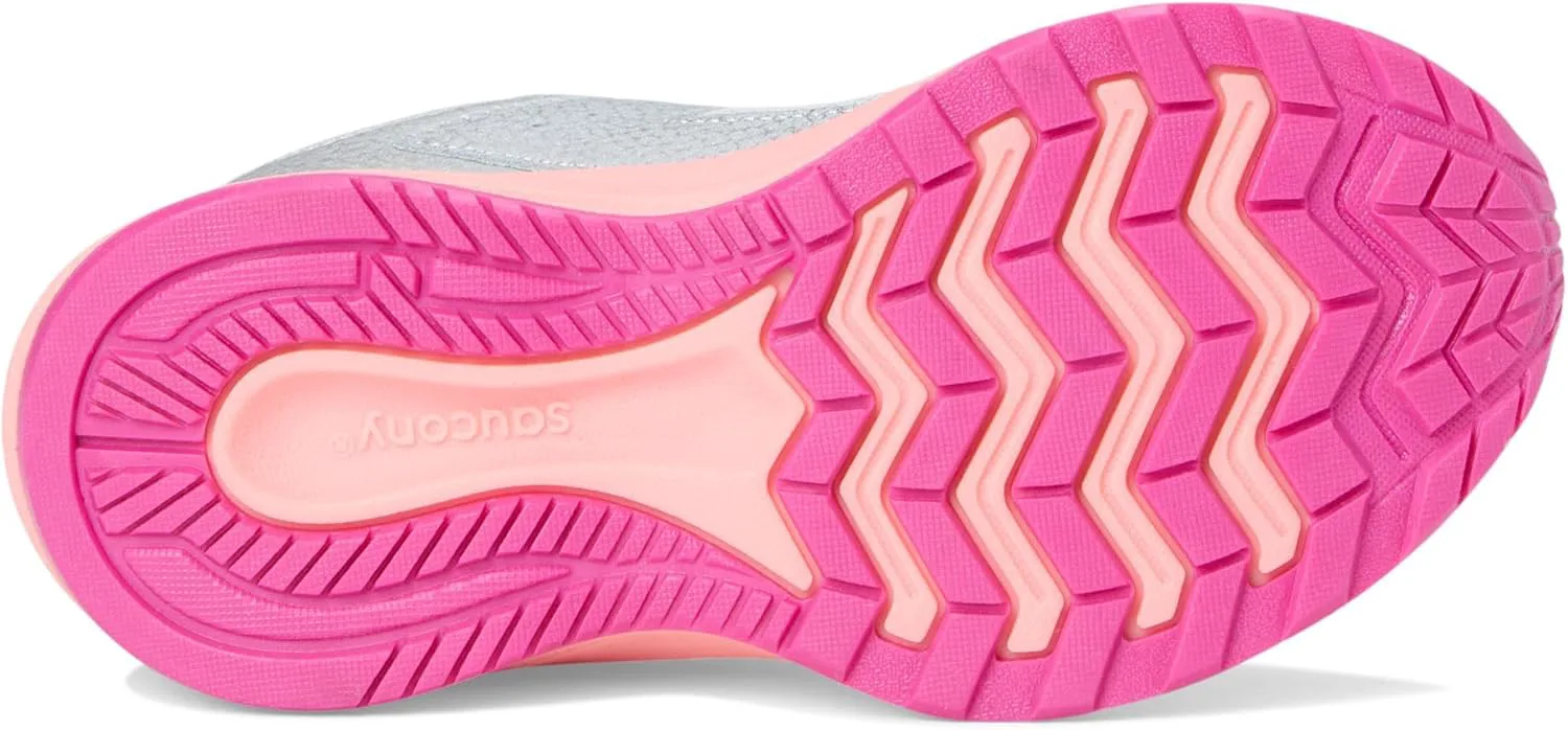 Saucony Детские кроссовки Cohesion для мальчиков и девочек, серебристый/коралловый — фото 4