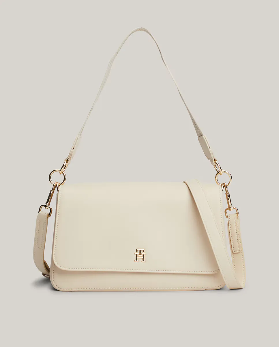 

Белая сумка через плечо с клапаном Tommy Hilfiger