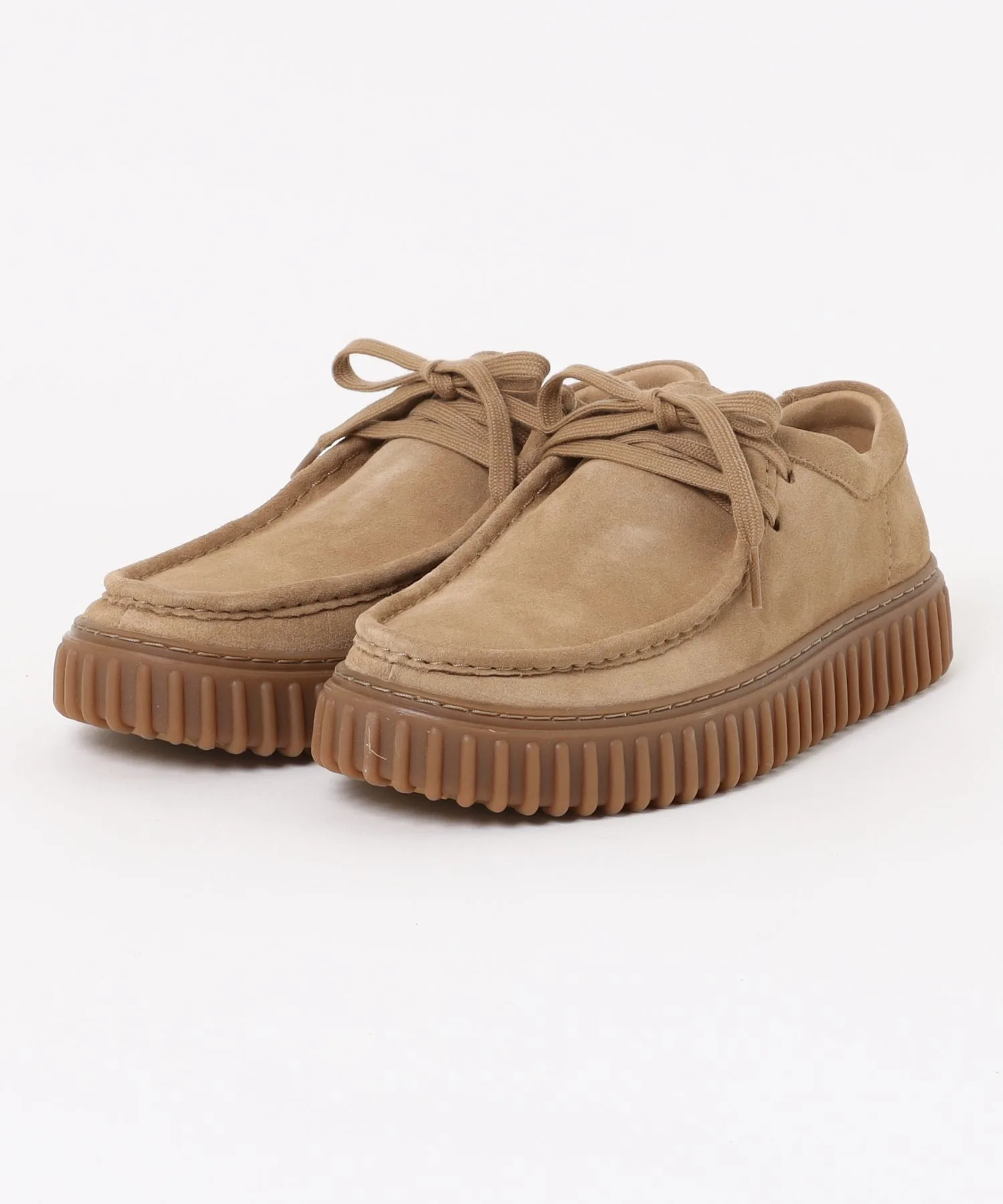 Мужские мокасины из натуральной кожи Torhill Lo Clarks тёмно-бежевые