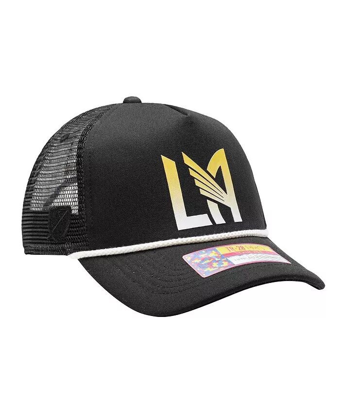 

Мужская черная регулируемая кепка LAFC Atmography Trucker Fan Ink, черный