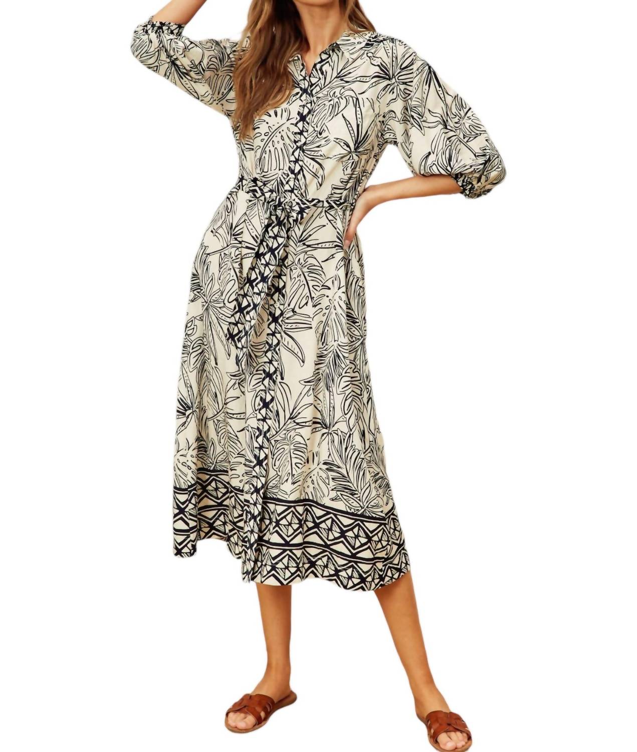 

Платье-рубашка в тропическом стиле Maui Sand DRESS FORUM