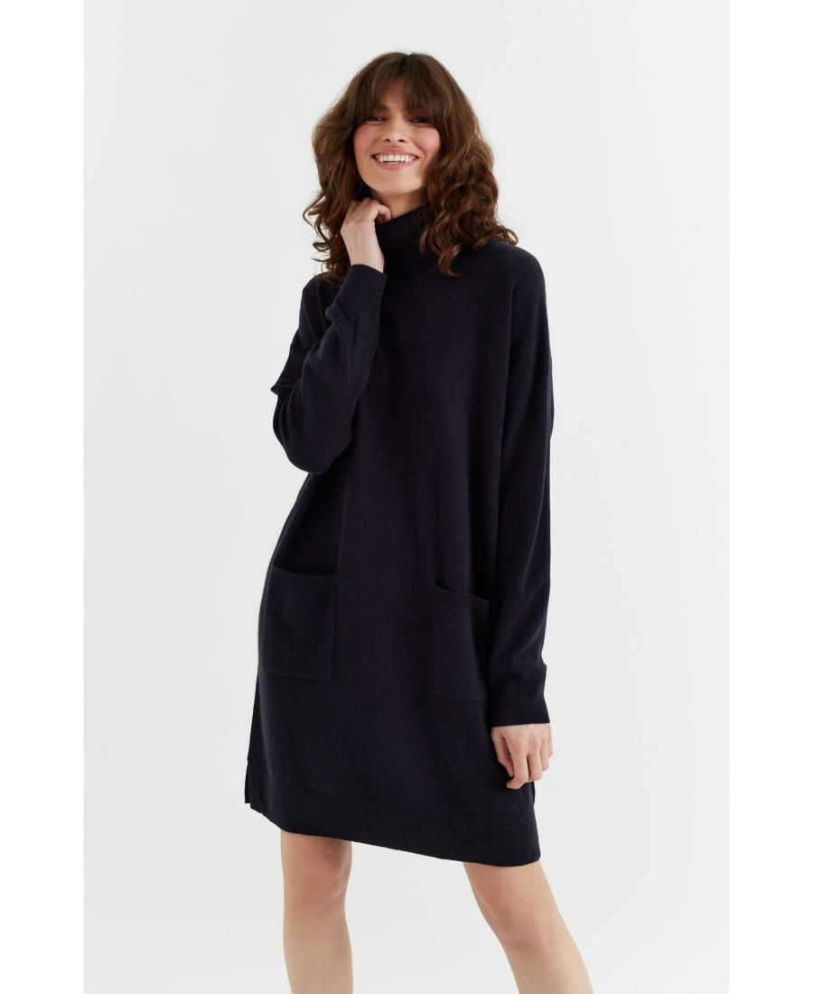 

Женское кашемировое платье с высоким воротником Chinti & Parker, Navy