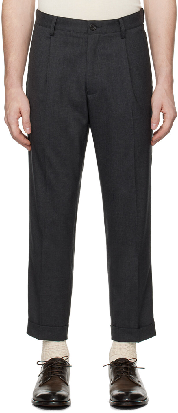 

Серые брюки Combat с одной складкой BEAMS PLUS