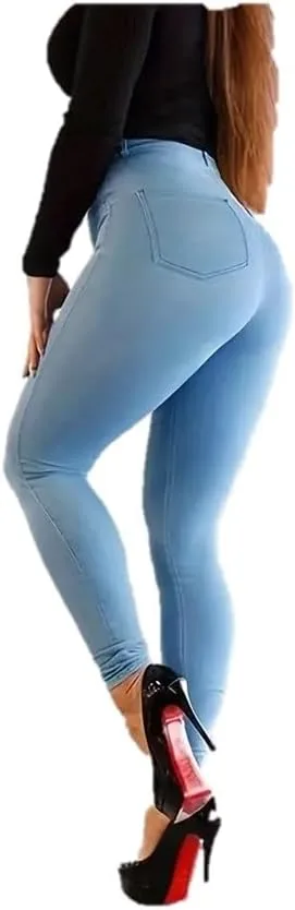 

синие джинсы skinny с высокой эластичностью, slim fit