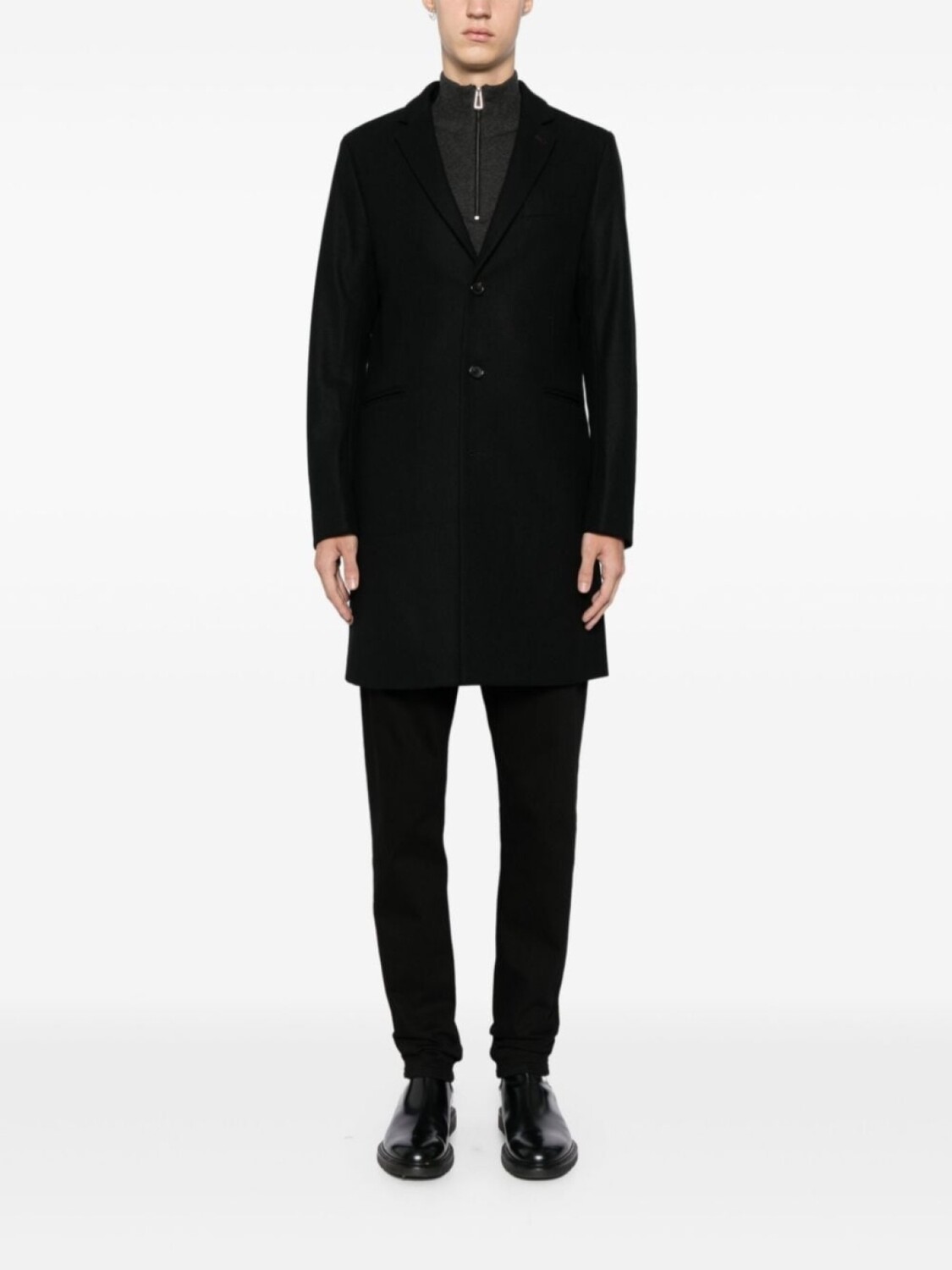 

PS Paul Smith пальто из смесовой шерсти, черный