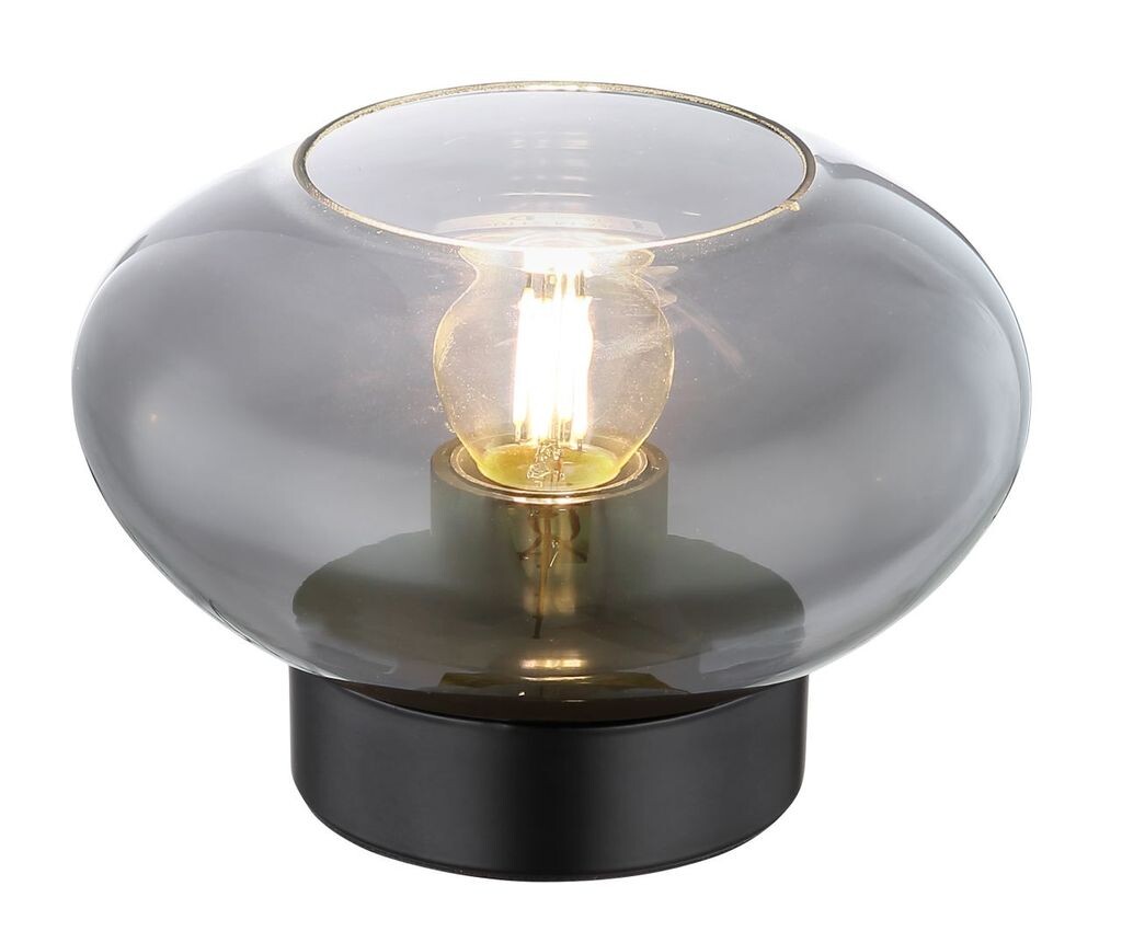 

Настольная лампа Globo Lighting металл черный матовый, стекло дымчатое, кулисный переключатель на кабеле, ø: 180 мм, В: 125 мм, длина кабеля 1500 мм, без 1x E27 40 Вт 230 В.