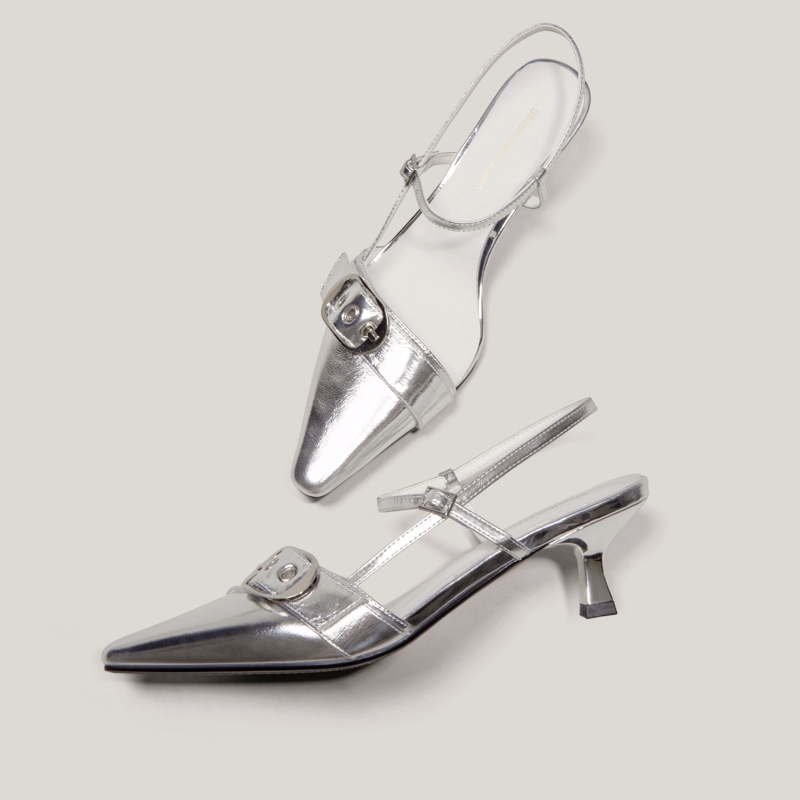 SHOEMAKER QUEEN Стройные каблуки на высоком каблуке женские молочно-белые, цвет Milk White — фото 4
