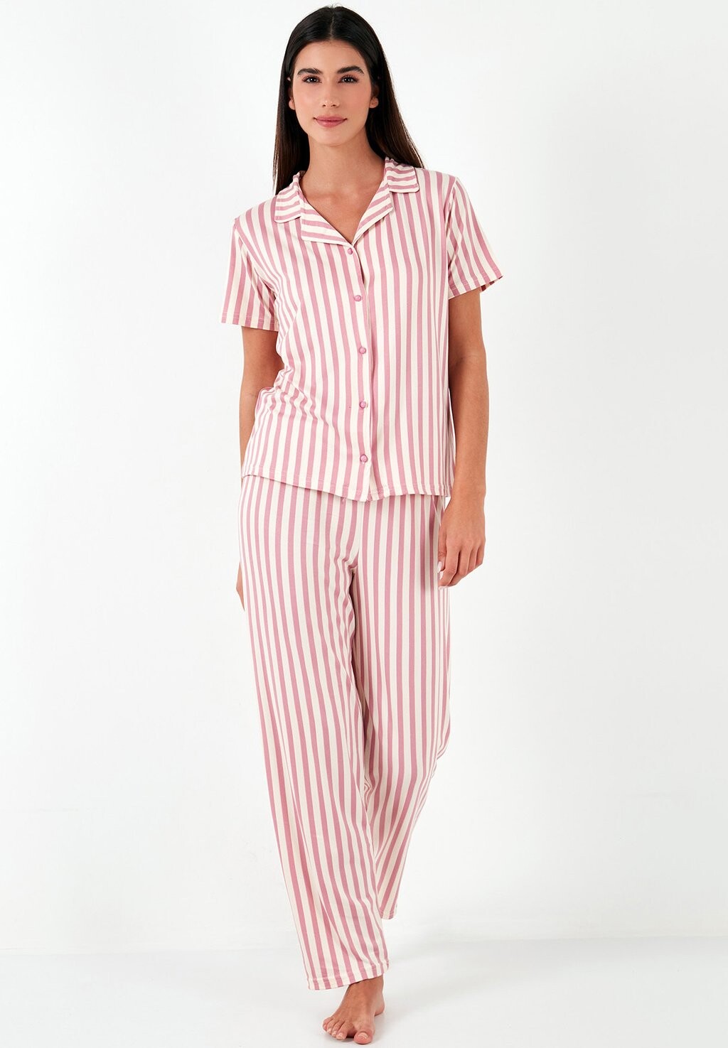 

Пижама Regular Fit LELA, пудровый розовый