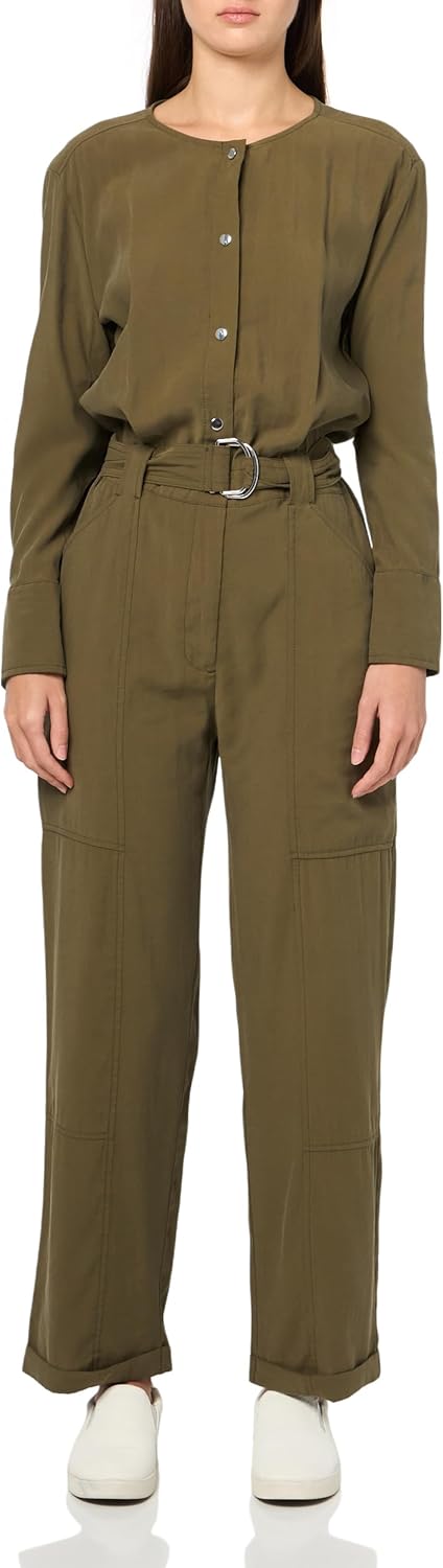 

BOSS женский комбинезон Daiyla с поясом из вискозы, Burnt Olive