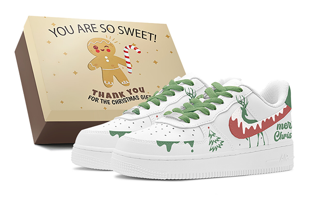 

Кроссовки Nike Air Force 1 Skateboarding Shoes Women's Low-top Red, зеленый