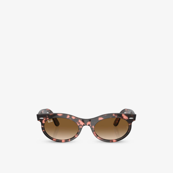 

Солнцезащитные очки rb2242 wayfarer в овальной оправе из ацетата ацетата Ray-Ban, мультиколор