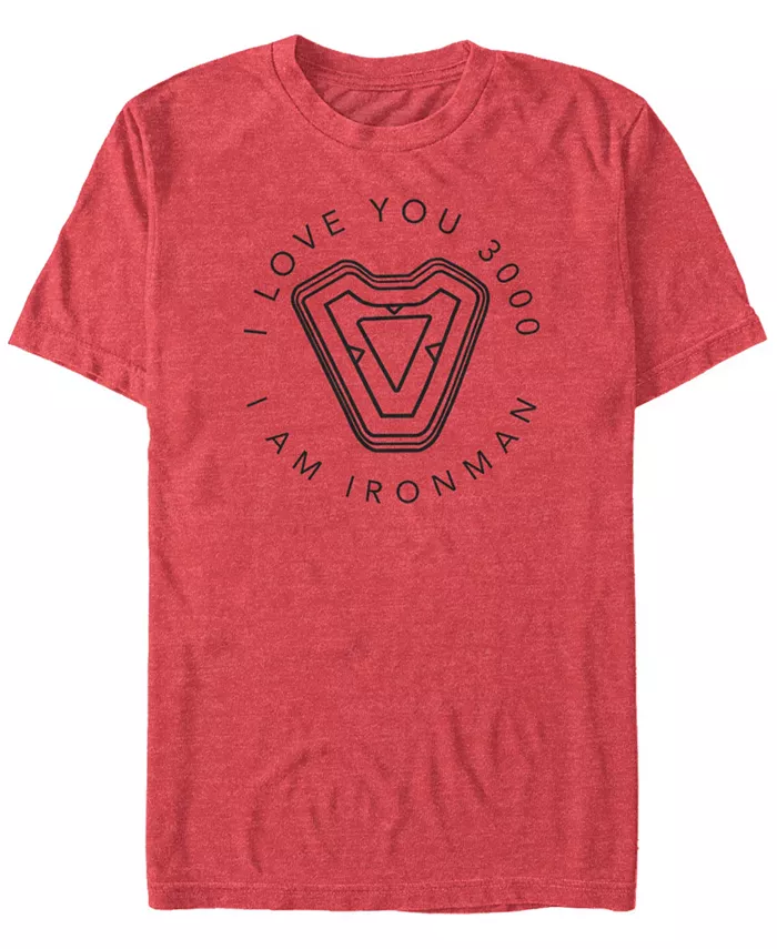 

Футболка мужская Marvel Avengers Endgame Iron Man I Love You 3000 с коротким рукавом Fifth Sun, красный