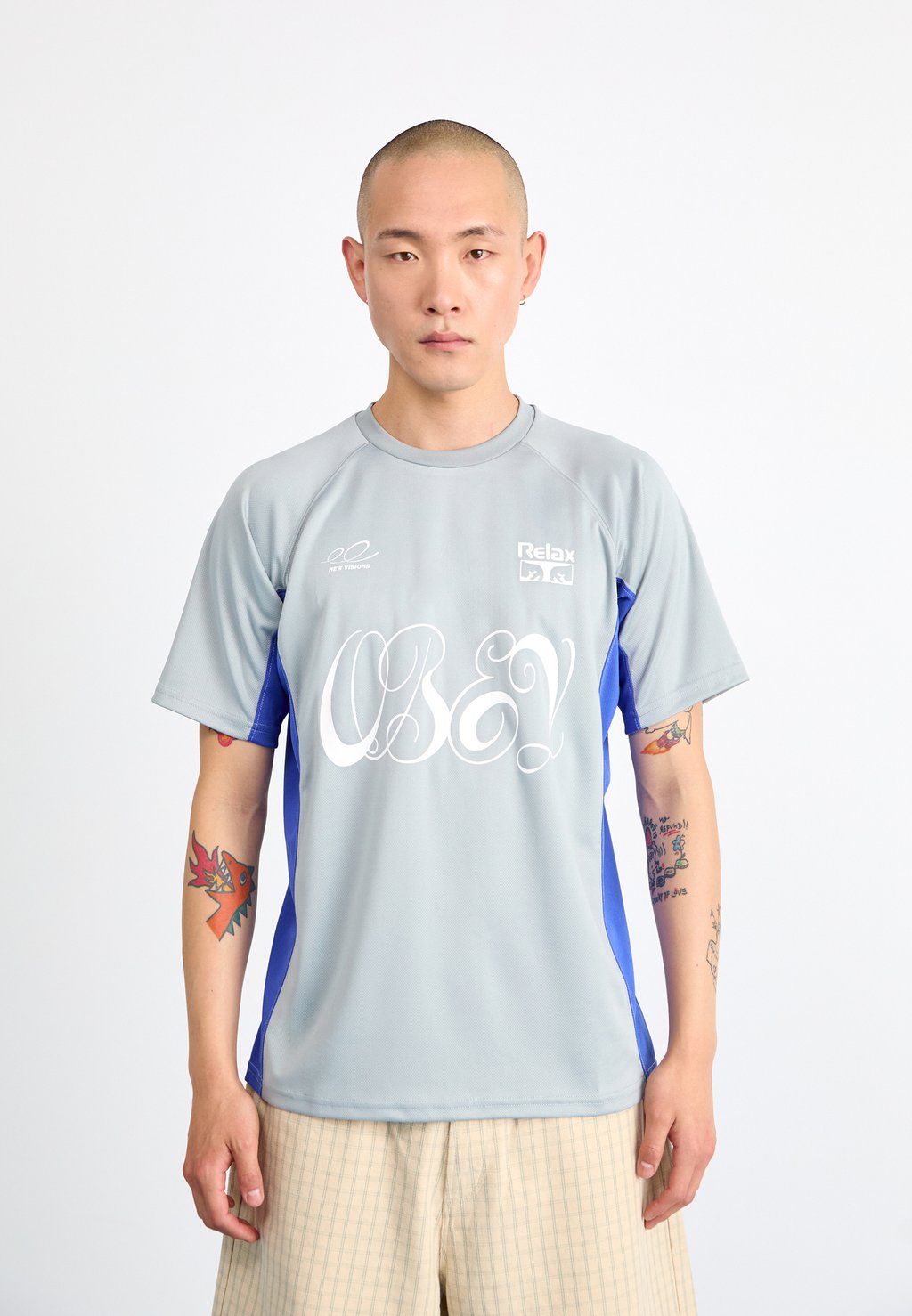 

Футболка с принтом PLAZA ACTIVE Obey Clothing, серый