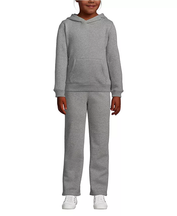 

Детская толстовка с капюшоном Lands' End, серый