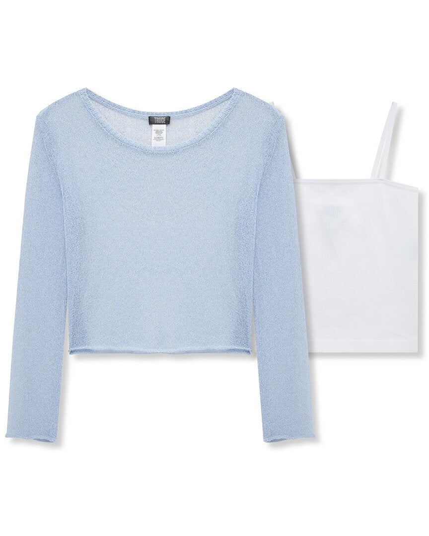 

Топ и майка Truce Loose Knit, синий