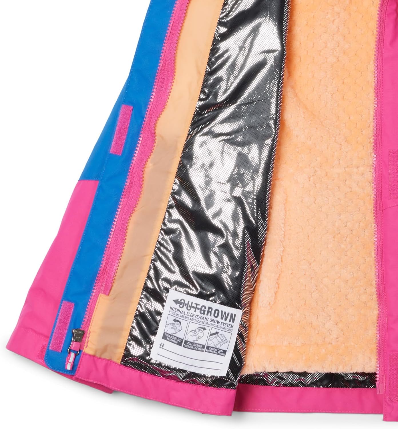 Columbia детская куртка Bugaboo II Fleece Interchange, Fuchsia Fizz, Bright Indigo — фото 3