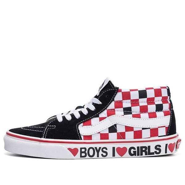 

Кроссовки sk8-mid 'checkerboard - i heart' Vans, белый