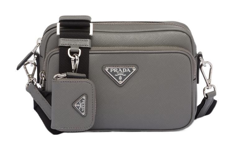 

Сумка через плечо из кожи Saffiano, мужская, мраморно-серая PRADA, Basic Set (Bag+Dust Bag)
