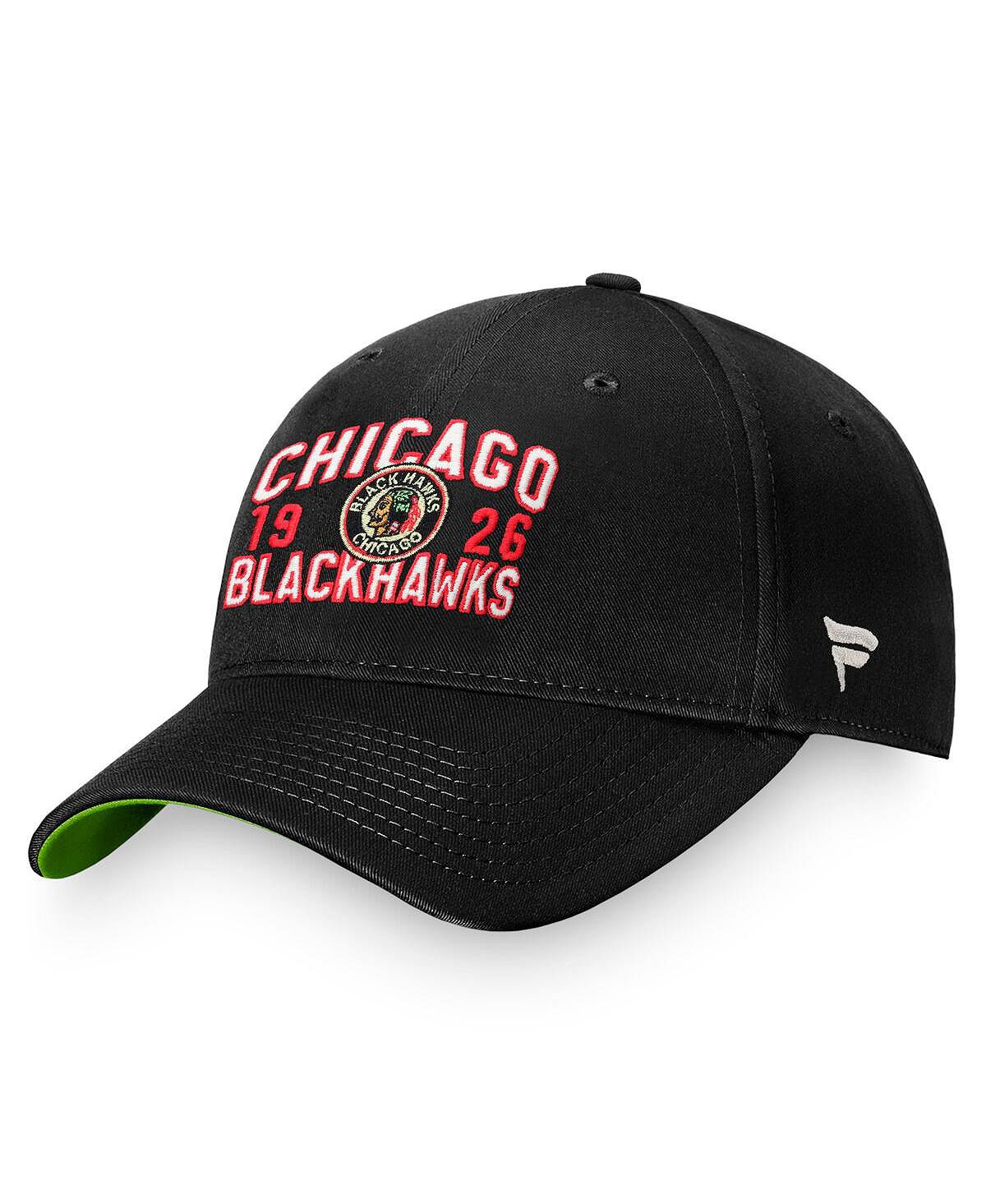 

Мужская фирменная черная регулируемая кепка Chicago Blackhawks True Classic в стиле ретро Fanatics