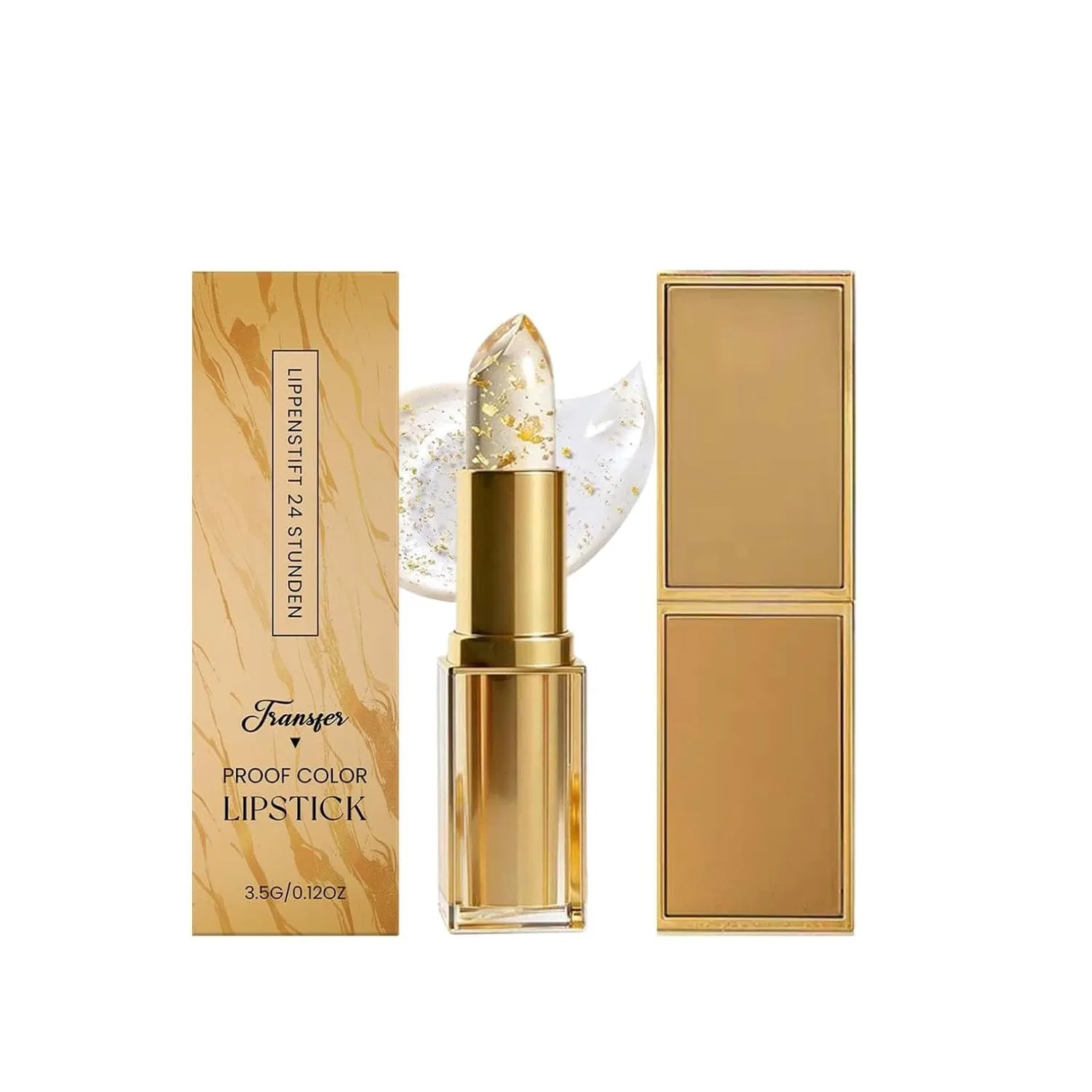 Цветоменяющий бальзам для губ с золотой фольгой, 3.5 г Ovelle, 1Pcs