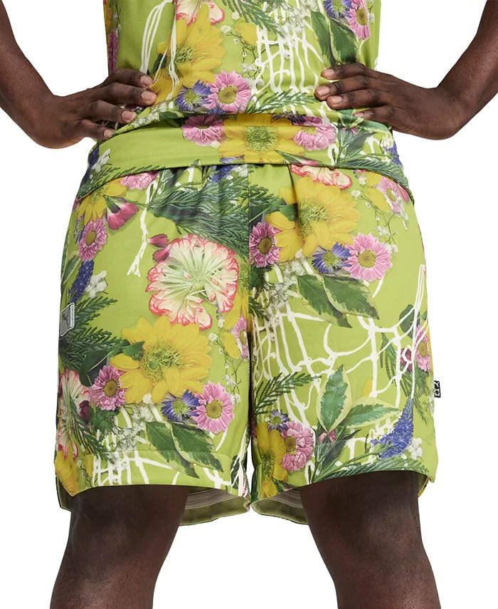 

Мужские реверсивные баскетбольные шорты Dunked in Florals Regular-Fit с сетчатыми вставками, длина 8" Puma, зеленый