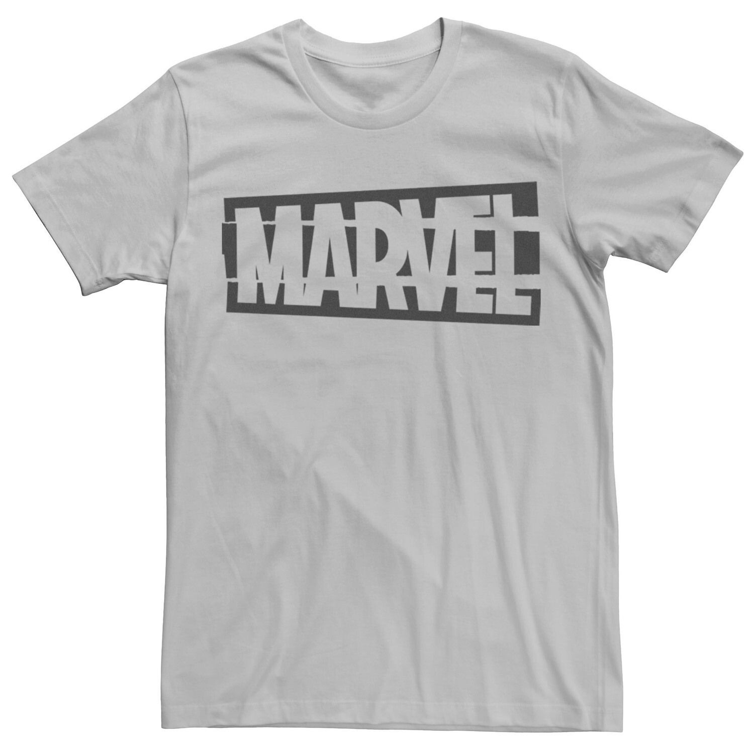 

Мужская черная футболка с логотипом на плоской подошве с разрезом Marvel, Черный, Мужская черная футболка с логотипом на плоской подошве с разрезом Marvel
