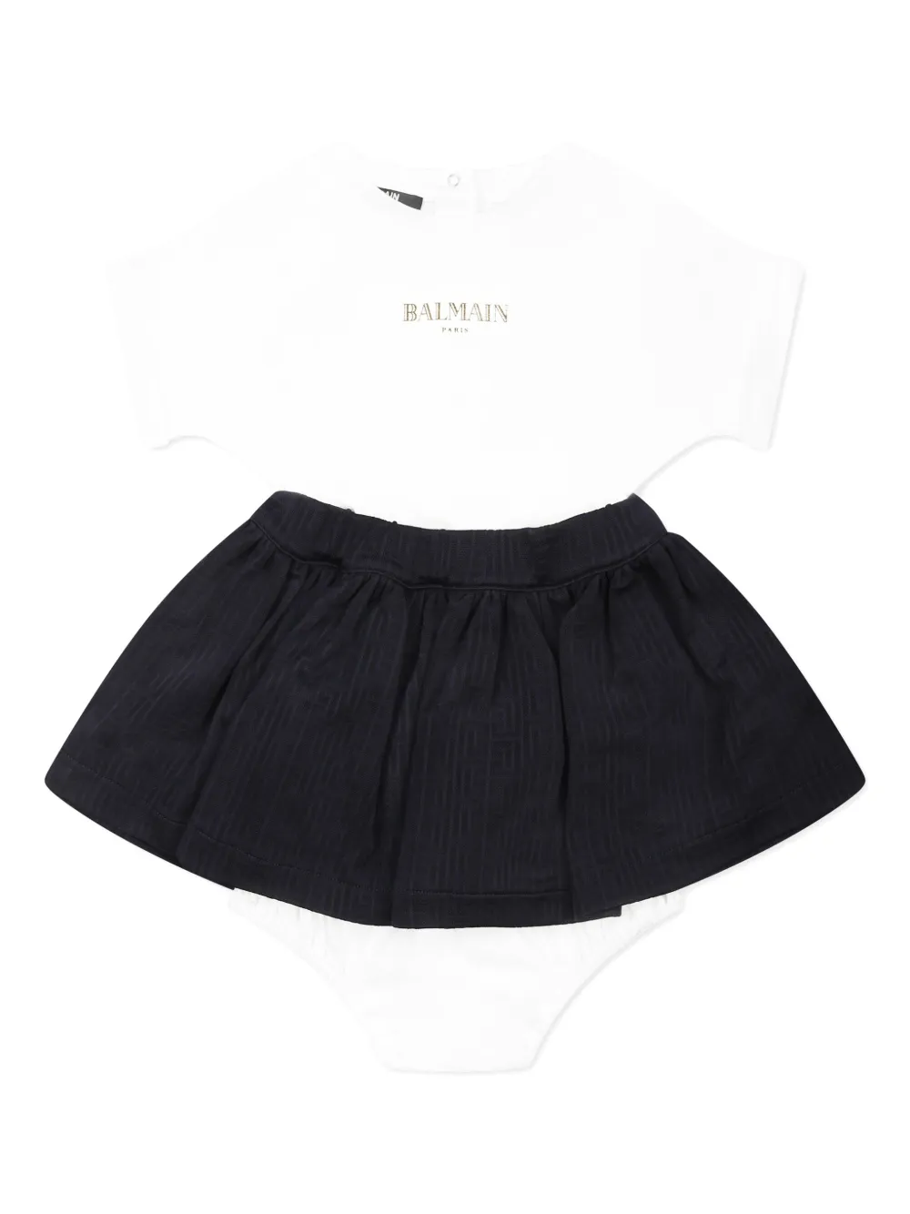 

Платье с логотипом Balmain Kids, белый