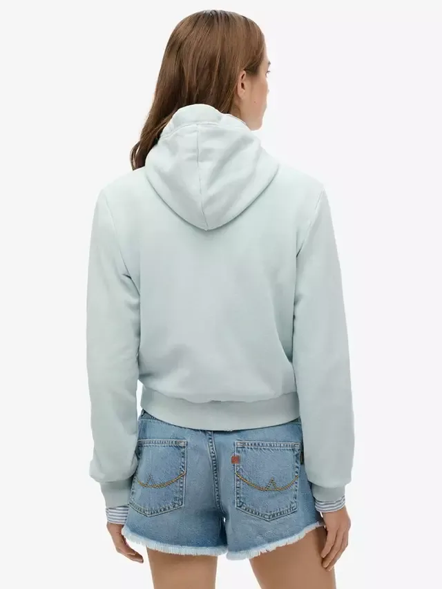 Спортивная укороченная толстовка на молнии Superdry, Winter Sky Blue — фото 2