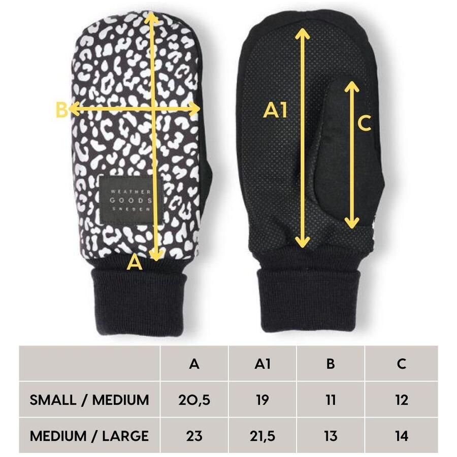 

WEATHER GOODS Светоотражающие варежки Weathergoods Luna Leopard M/L — идеально подходят для езды на велосипеде