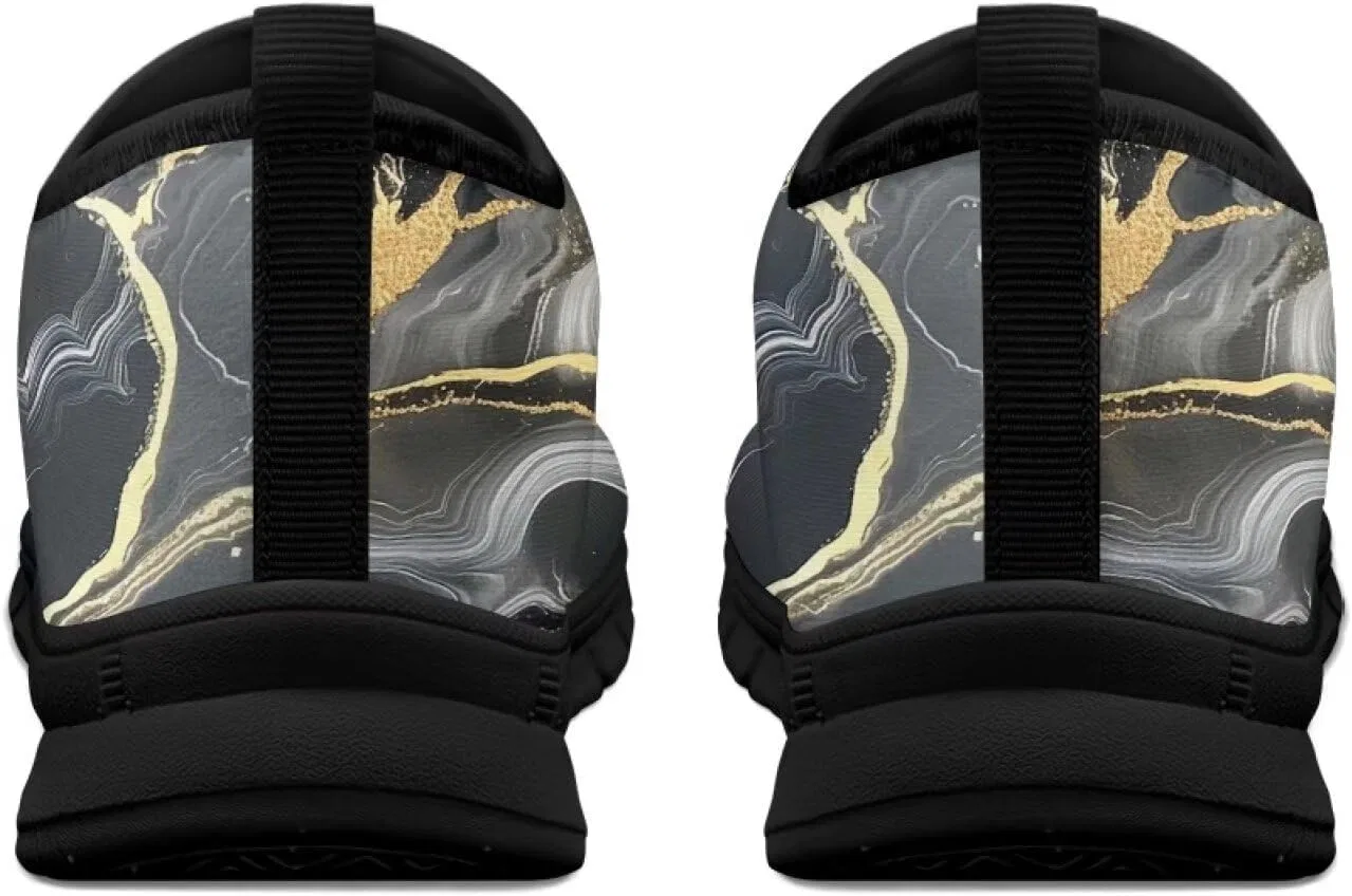 Кроссовки для ходьбы повседневные Doojoayie, Black Marble — фото 3