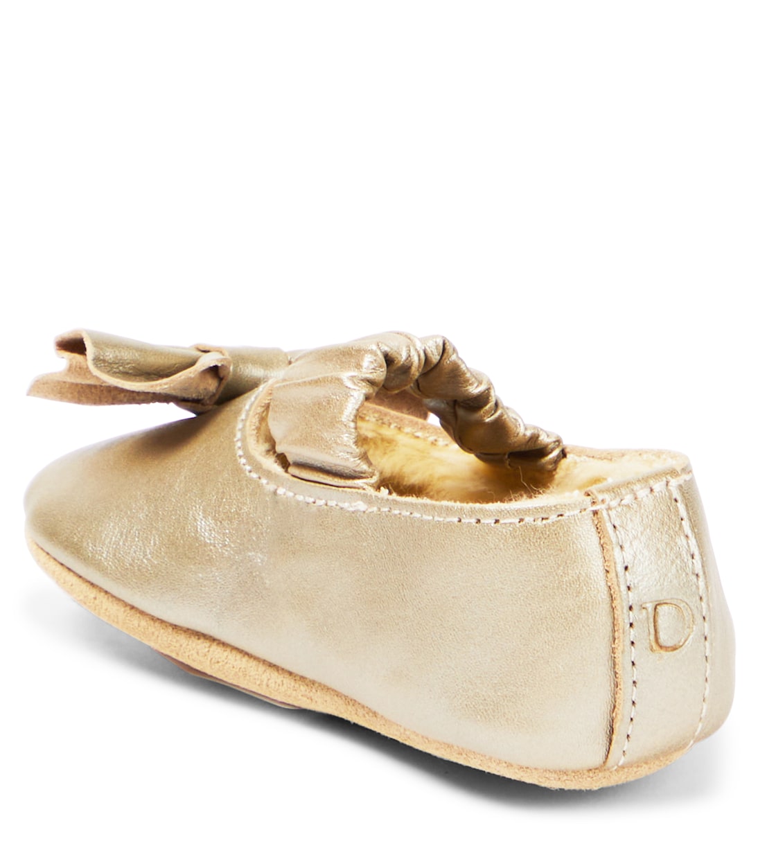 Балетки Baby Neni из металлизированной кожи Donsje, Champagne Metallic Leather — фото 2