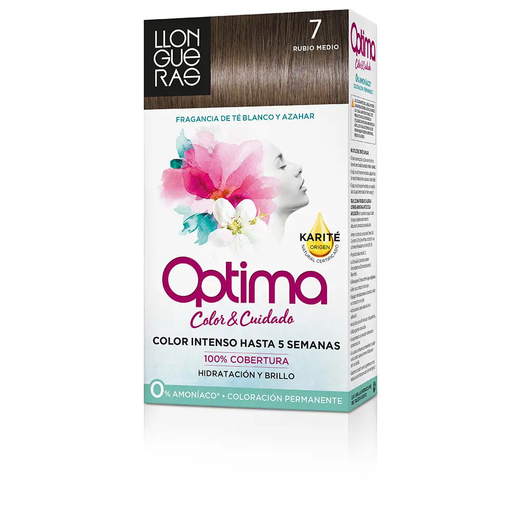 

Краска для волос Optima coloración permanente Llongueras, цвет 7 rubio medio, 1 шт.