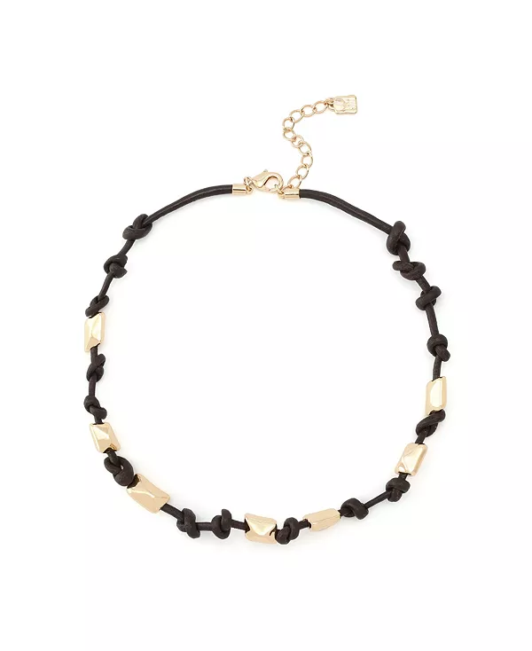 

Золотая реликвия: подвески в виде пирамиды, плетеное ожерелье-воротник Robert Lee Morris Soho, brown