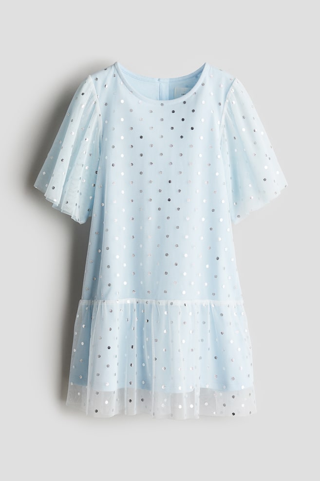 

Платье из тюля с фольгированным принтом H&M, мультиколор