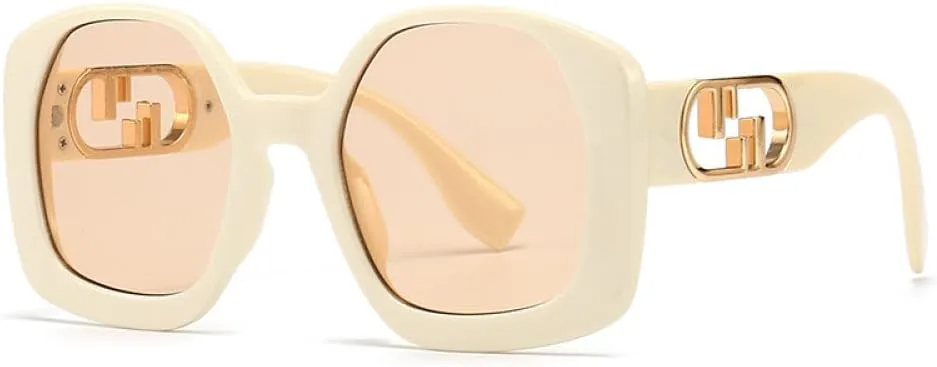 

- Модные квадратные солнцезащитные очки для женщин в винтажном панк-стиле, большие солнцезащитные очки для мужчин, защита от УФ-излучения UV400 MTZJH, One Color