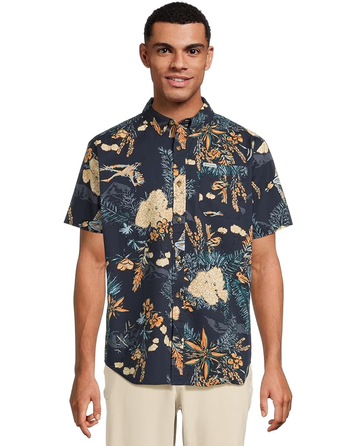 

Рубашка Columbia Rapid Rivers Printed Short Sleeve Shirt, цвет Collegiate Navy Outbacked