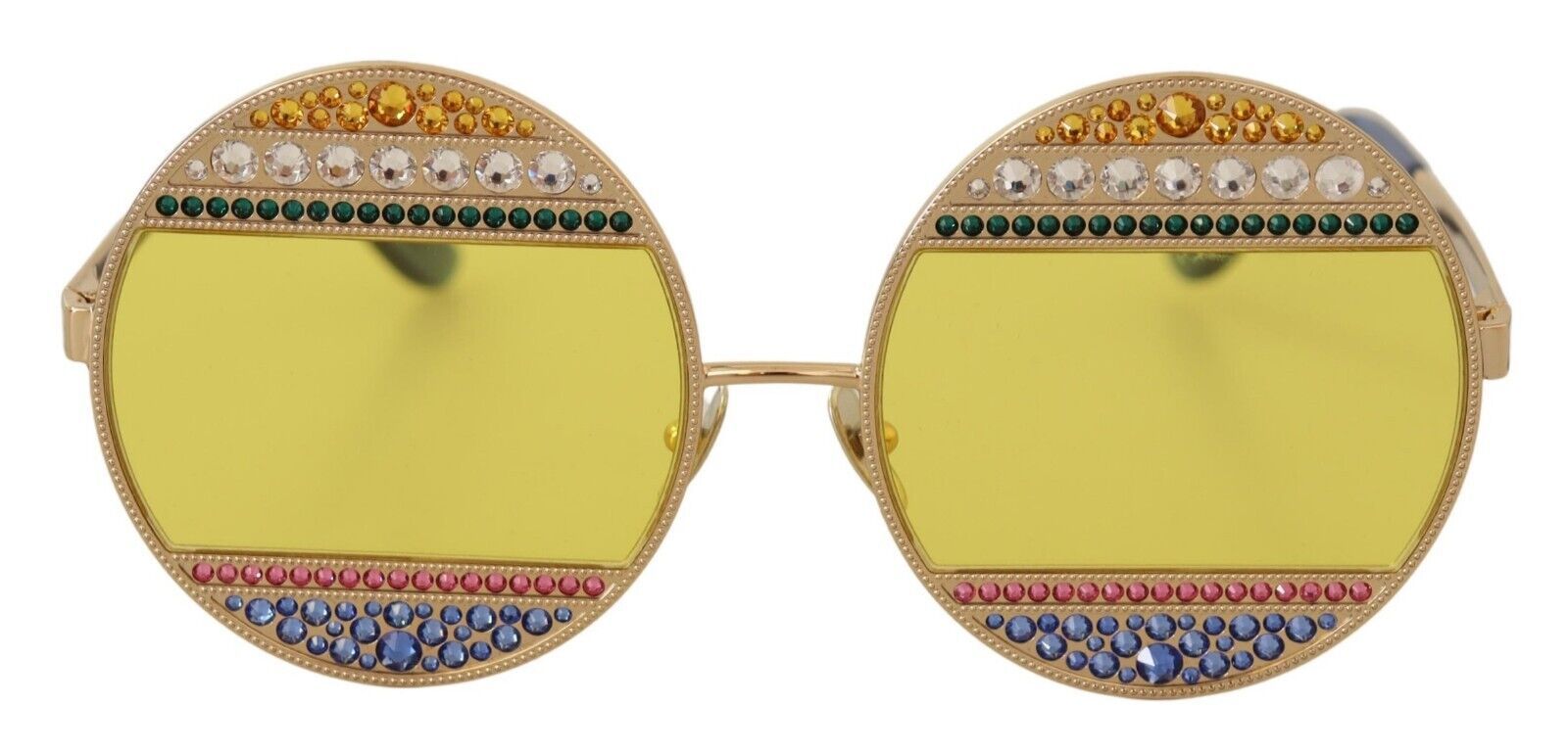 

Овальные солнцезащитные очки с кристаллами Dolce & Gabbana, золото