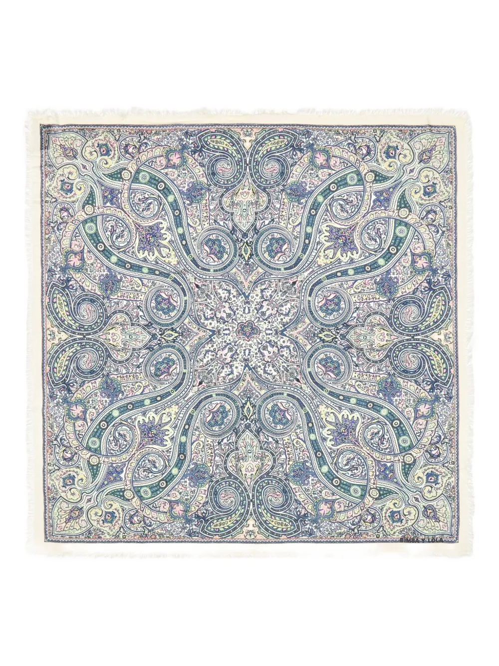 

Шарф с бахромой и узором пейсли Bimba Y Lola, синий