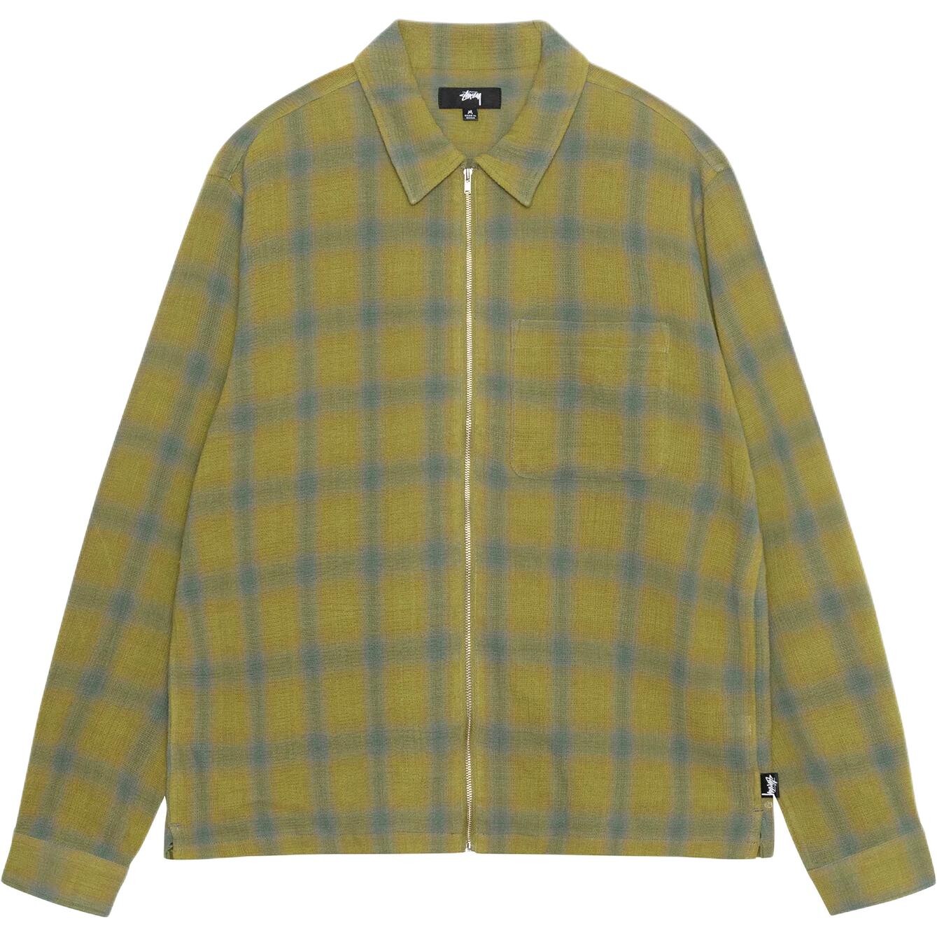 

Рубашка на молнии из крученой пряжи в клетку Stussy, цвет Natural