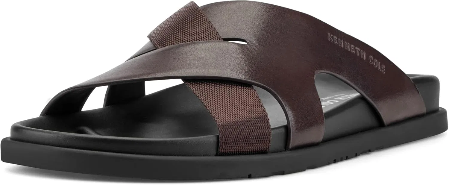 Сандалии из натуральной кожи Kenneth Cole, темно-коричневые