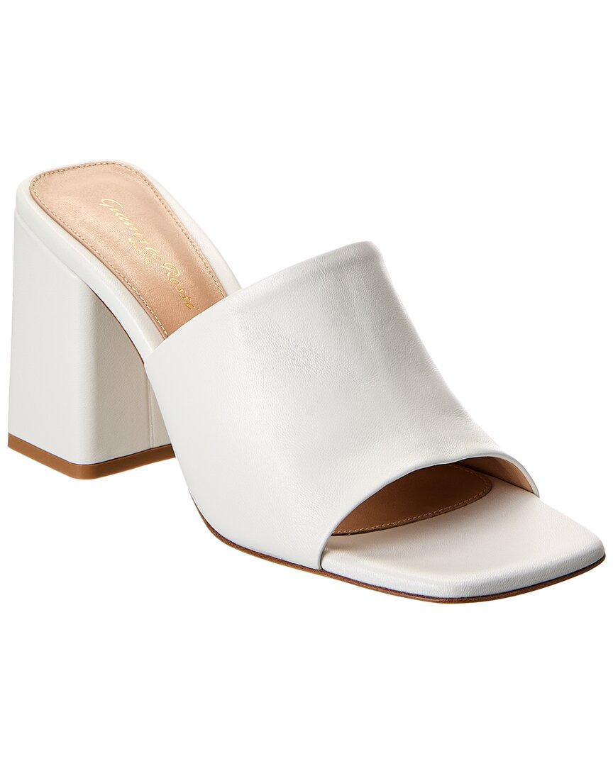 Gianvito Rossi Wynn 85 Leather Sandal, белый