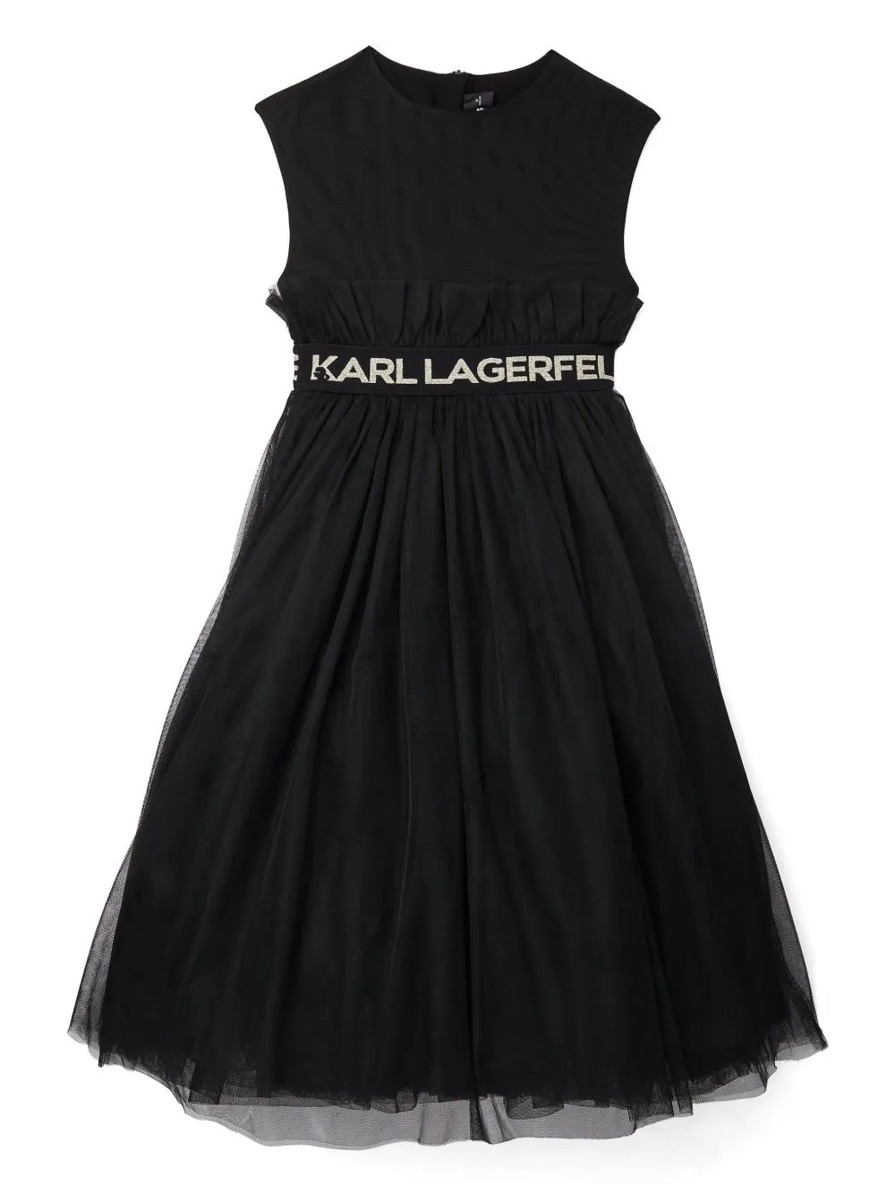 

Платье с логотипом KARL LAGERFELD KIDS, черный