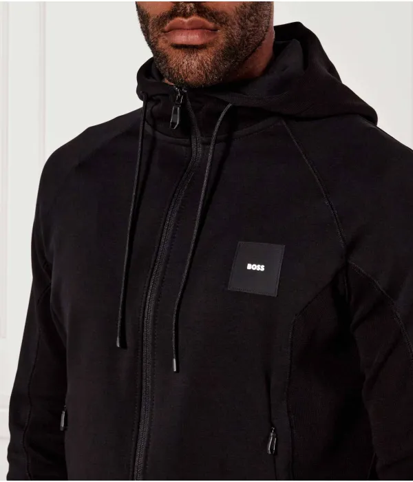 Толстовка с отвисшими краями Regular fit Boss Green, черный — фото 4