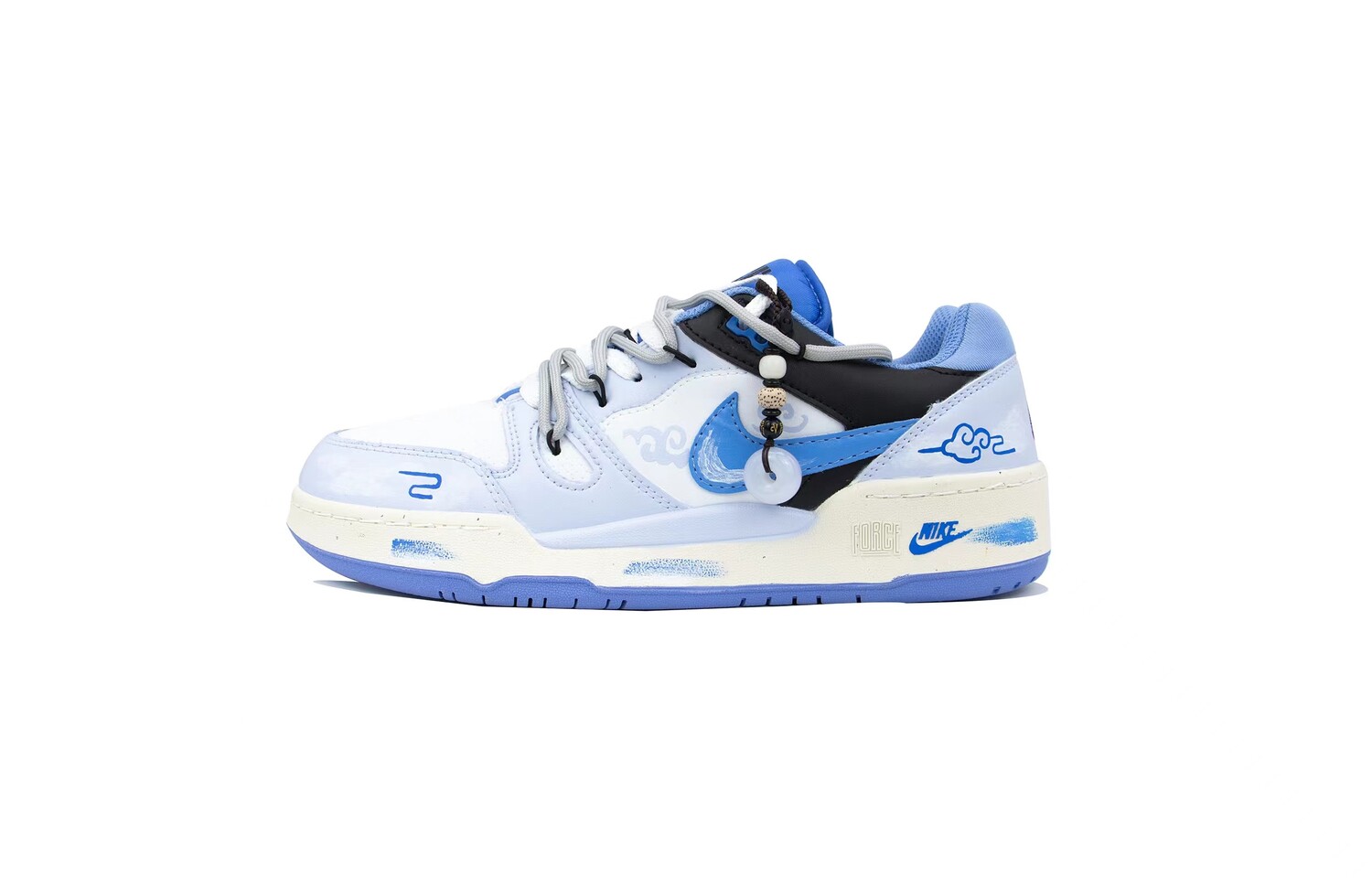 

Кроссовки Nike Full Force Skateboarding Shoes Men Low-top White, черный