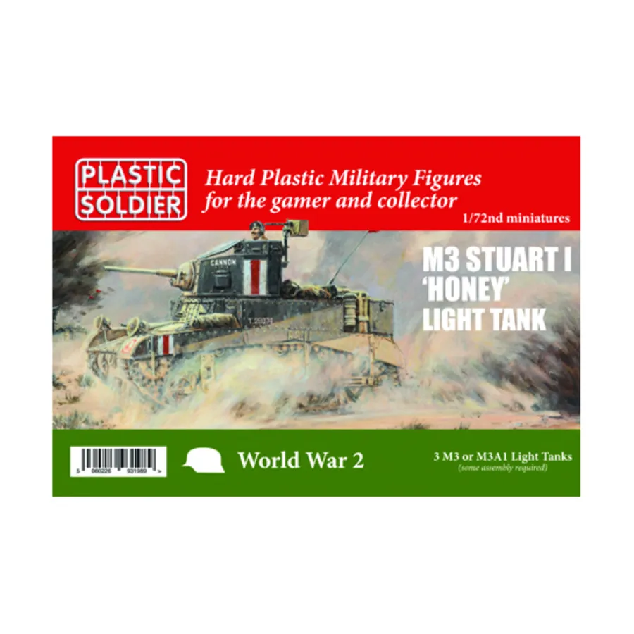 

Легкий танк M3 Stuart I "Honey", WWII Miniatures - British (1:72)