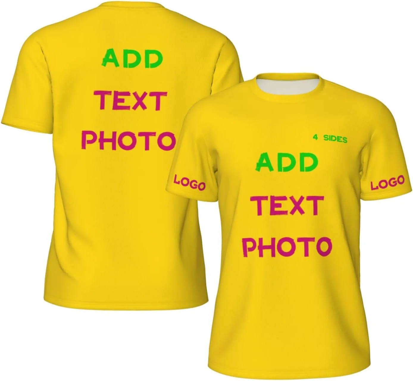 

Футболка Custom с принтом на 4 сторонах и логотипом