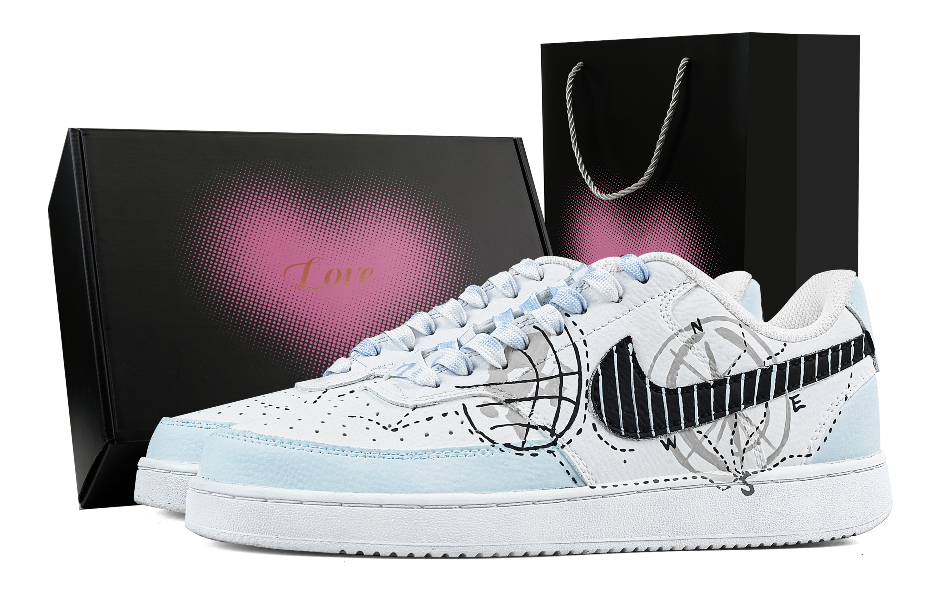 

Nike Кроссовки для скейтбординга Court Vision 1 Low Top, мужские, светло-синие