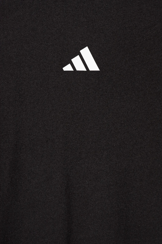 Детская хлопковая футболка Adidas, черный — фото 4