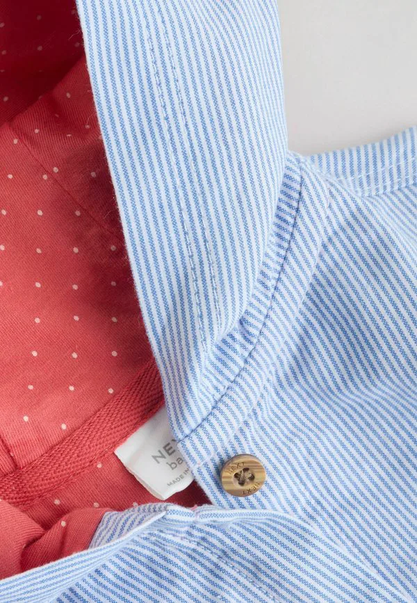 Легкая куртка с капюшоном стандартного кроя Next, Blue Striped Strawberry Pocket — фото 3