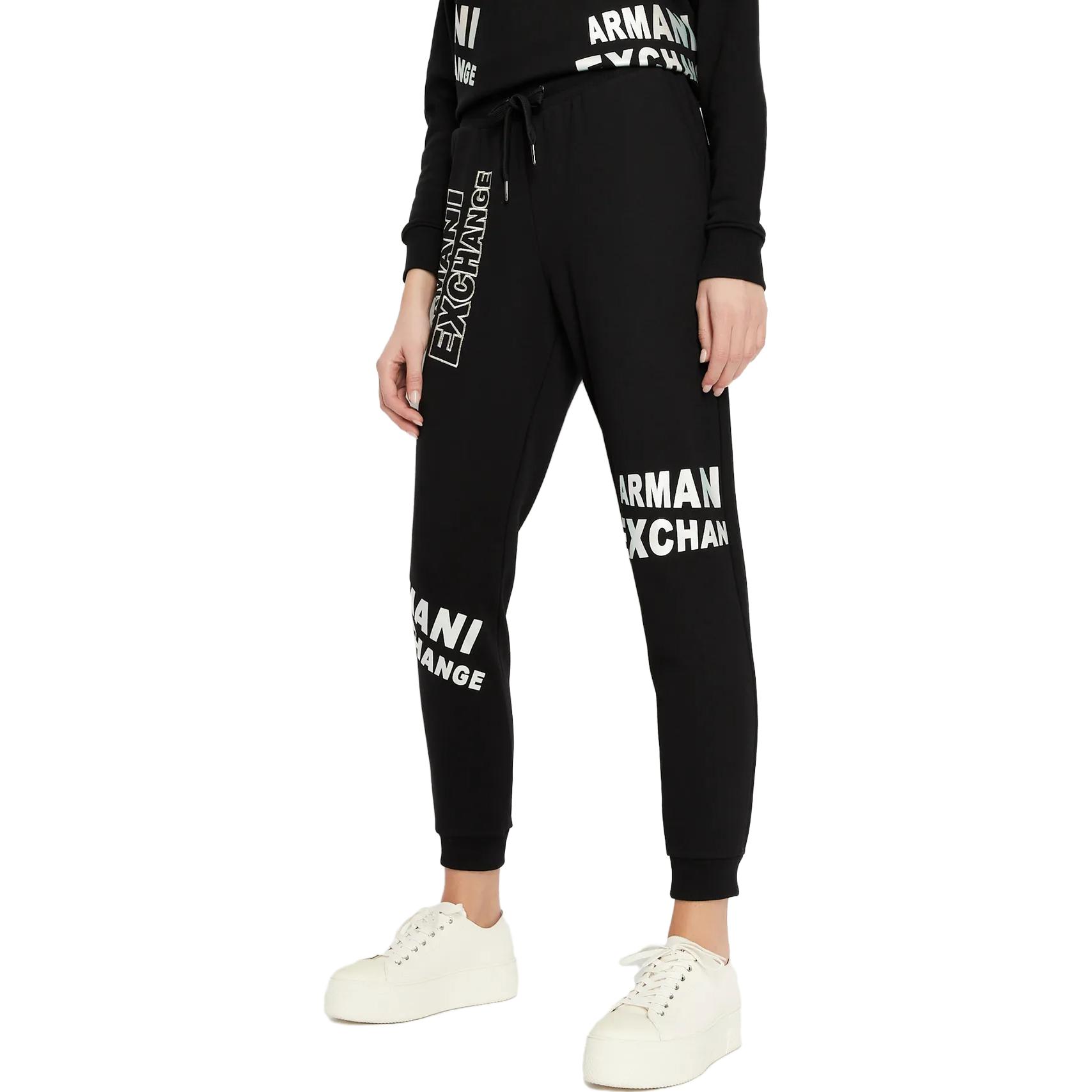 EMPORIO ARMANI Женские повседневные брюки черного цвета — фото 4